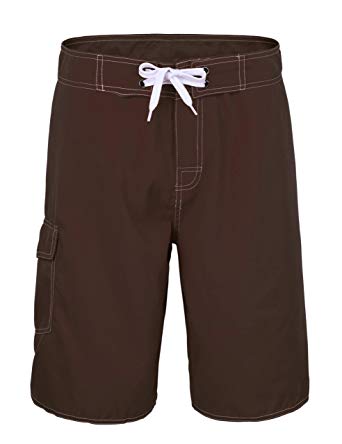 Nonwe Men's Solid Lightweight Beach Shorts Half Pants with Lining
