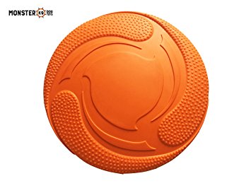 "Indestructible Dog Frisbee" - Lifetime Replacement Guarantee - 100% Natural Non-toxic Rubber - High Grade, Durable Rubber Dog Frisbee - Floats on Water - Best Rubber Dog Frisbee