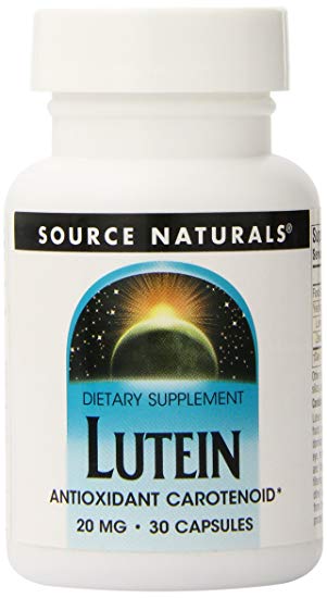 Source Naturals Lutein 20mg, Potent Antioxidant Carotenoid, 30 Capsules