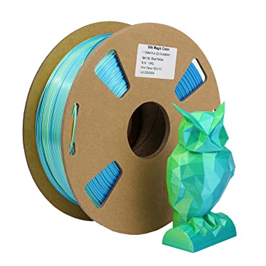 PLA 3D Filament , DB PLA Filament 1.75mm Accuracy  /- 0.03 mm Fit Most FDM Printer，2 Colors in 1 Dual Color Co-Extrusion 3D Filament 1kg Filament (2.2lbs)