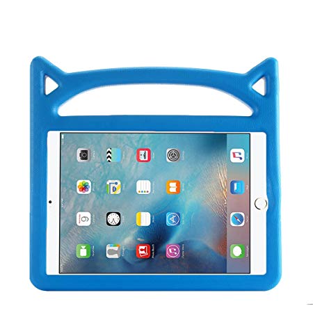 Lmaytech iPad 9.7 2018 & 2017 Release/iPad Air Case, Light Weight Shock Proof Handle Stand Case Cover Kids Friendly for Apple iPad 9.7" (6th Gen, 5th Gen) / iPad Air (Blue)
