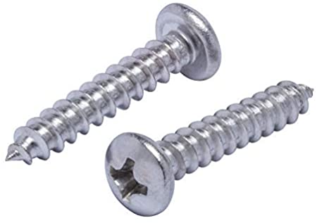 #6 X 3/4" Stainless Pan Head Phillips Wood Screw, (100pc), 18-8 (304) Stainless Steel Screws by Bolt Dropper