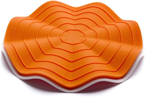 Fusionbrands HeatWave 2 piece Trivet, Hot Pad & Silicone Pot Grip,  Orange