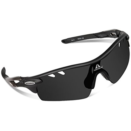 HODGSON Polarized Sports Sunglasses with 5 Interchangeable Lenses for Men Women Cycling Baseball Running Fishing Driving Golf Glasses, Tr90 Unbreakable