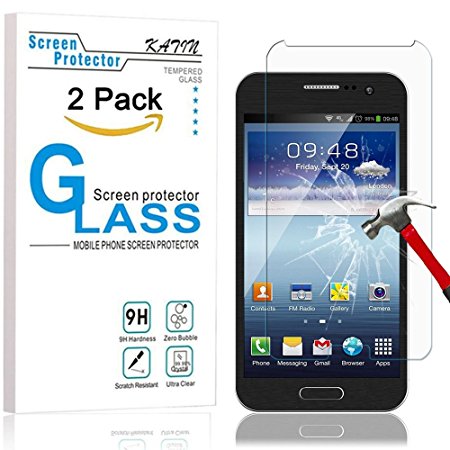 Galaxy Note 2 Screen Protector - KATIN [2-Pack] Samsung Galaxy Note 2 Premium 9H Tempered Glass 3D Touch Compatible , 2.5D Round Edge with Lifetime Replacement Warranty