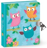 Peaceable Kingdom  Owls Lock and Key Diary