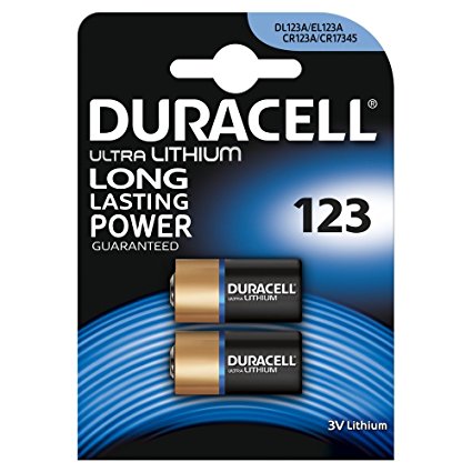 Duracell Specialty Type 123 Ultra Lithium Photo Battery, pack of 2