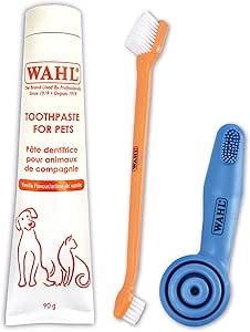 Wahl Canada 3-Piece Dental Cleaning Kit, Dog dental teeth Care, Easy Teeth Brushing, Fast Teeth Brushing, Toothbrush for Dogs - Model 59854