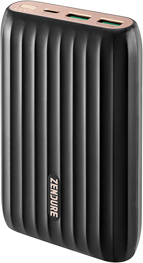 Zendure Power Bank Portable Charger - X5 15000mAh USB-C Hub, 45W PD & QC 3.0, 3 Ports with 5Gbps Data Transfer for MacBook, iPhone, iPad Pro, Galaxy, Switch, Smartwatches, Beats Earbuds-Black