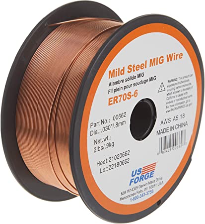 US Forge Welding Solid Mild Steel MIG Wire .030 2-Pound Spool #00662