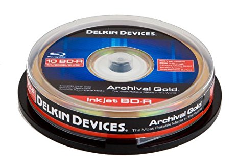 Delkin Devices DDBD-R-I/10 SPIN 4X Inkjet BD-R Spindle - 10 Pack