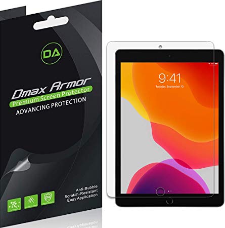 Dmax Armor (3 Pack) for Apple New iPad 10.2 inch (2019, 7th Generation) Screen Protector, High Definition Clear Shield