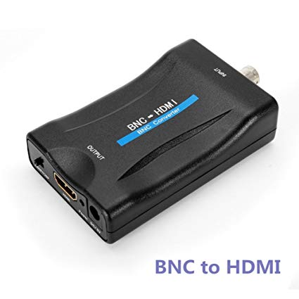 E-SDS BNC to HDMI Video Converter Box,BNC Adapter with Audio for Security Cameras DVRs Supports 720P/1080P Output