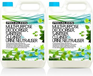 10L of Multi-Purpose Deodoriser, Sanitiser, Cleaner & Urine Neutraliser - Super Concentrated, Professional Formula - British Manufactured & British Certified EN 13697