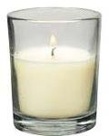 D'light Online Poured Votive Filled Glass Votive Candles (Ivory - Round Poured Votive, 10 Hour - Set of 25)