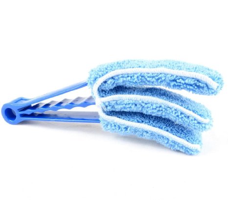 Ashley Housewares Triple Venetian Blind Cleaner - Removable, Hand Washable Microfibre Fabric Duster For Wet Or Dry Cleaning Of Slats