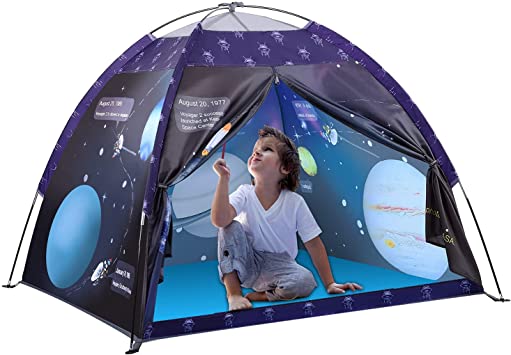 Kids Play Tent, Exqline Large Space Tent for Toddler, Galaxy Dome Dream Playhouse, Portable Astronaut Space Play House, Indoor Reading House and Outdoor Garden Tent, for Boys&Girls