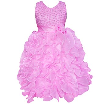 FEESHOW Ruffle Flower Girl Princess Dress for Wedding Pageant Party Ball Gown
