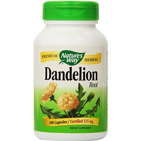 Nature's Way Dandelion Root, 2 Count, 100 vegetarian capsules 525 mg