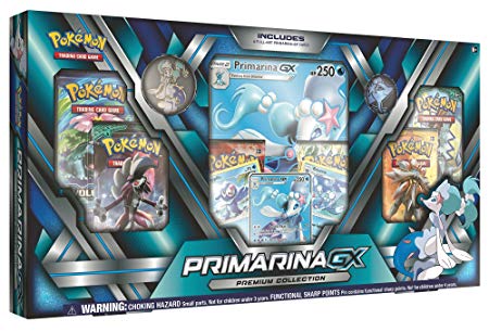 Pokemon TCG: Sun & Moon Guardians Rising, Primarina Premium GX Box Featuring A Specialty Pin