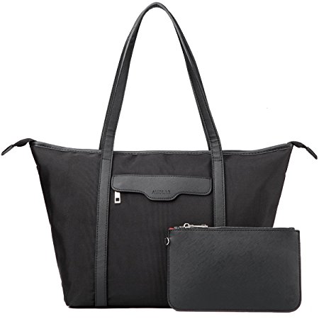 Laptop Computer Shoulder Bag for Women with Padded Compartment Bonus Zipper Pouch