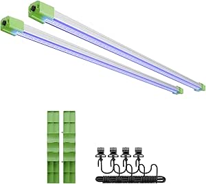 MARS HYDRO ADLITE UV55 UV LED Grow Lampe, LED pflanzenlampe 365nm und 370nm Dioden 90cm 2x27W Grow Light, ergänzend für TS600x4/TS1000x2/TSW2000/TSL2000/TS3000/FC6500/FC-E6500/FC8000(2er Pack)