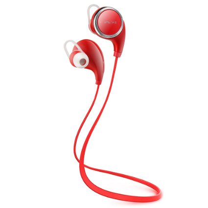 Simptech SQ8 Wireless Bluetooth V4.1 Stereo Headphone Fashion Sport Running Headset Studio Music Earphone with Microphone(Red)