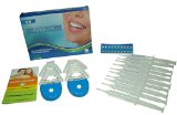 At Home Professional Teeth Whitening Kit 44 Carbamide Peroxide with 10 Large Syringes of Made in USA Gel 10 Pcs 5cc Syringes 4 Pcs Thermoform Trays  2 Pcs Bonus White LED Light  Free Shade Guides  Instructions