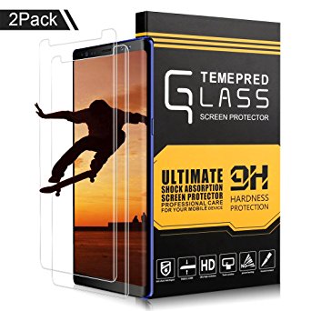 Samsung Galaxy Note 8 Screen Protector,Iseason Premium Full Coverage HD Clear Film Tempered Glass Screen Protector (2 Pack)