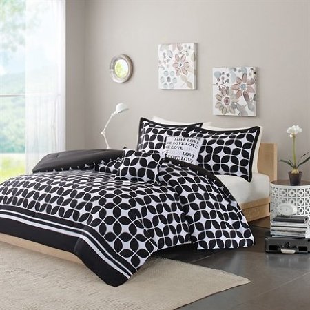 Intelligent Design Lita Comforter Set Black TwinTwin XL