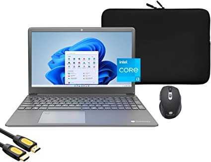 Gateway Ultra Slim Laptop, 15.6" FHD, 11th Gen Intel Core i3-1115G4, 4GB RAM, 128GB SSD, Tuned by THX Audio, USB-C, HDMI, Webcam, KeyPad, Carrying Case, Wireless Mouse, SPS HDMI Cable, Win 11