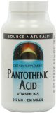 Source Naturals Pantothenic Acid 250mg 250 Tablets