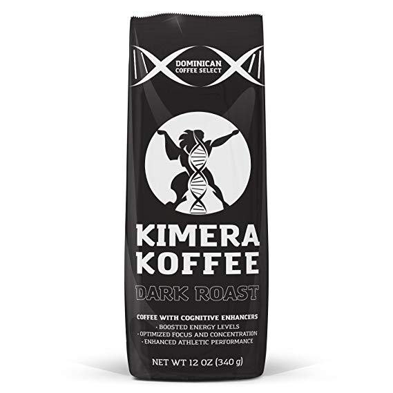 Kimera Koffee Dark Roast - Nootropic Infused Ground Coffee - Single Estate (12oz)
