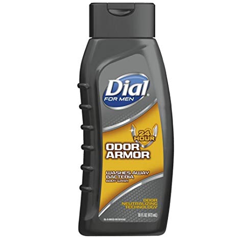 Dial For Men Antibacterial Body Wash, Odor Armor 16 oz (Pack of 6)