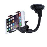Car MountURPOWER Easy-To-Use Universal Long Armneck 360Rotation Windshield Phone Holder for Cell Phones iPhone 6Samsung S6 EdgeS6S5Double Clip Car Mount for Most Phones and GPS Navigation