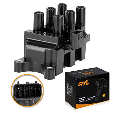 QYL Ignition Coil Pack for Ford Mazda Mercury F-150 Econoline Mustang Ranger Taurus B3000 MPV Cougar Monterey Sable FD498 C1312 DG485