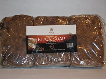 Raw African Black Soap From Ghana, Pure and Organic (1)
