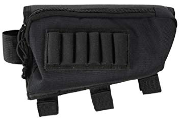 Tactical Sharpshooter Rifle Stock Pack | Cheek Pad | Buttstock Ammo Holder | Zippered Utility Pouch