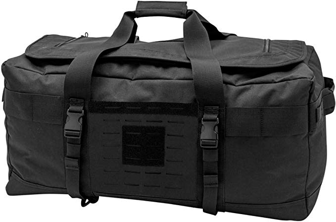 LA Police Gear Expedition Carry On Size Travel Duffel Bag with Backpack Straps