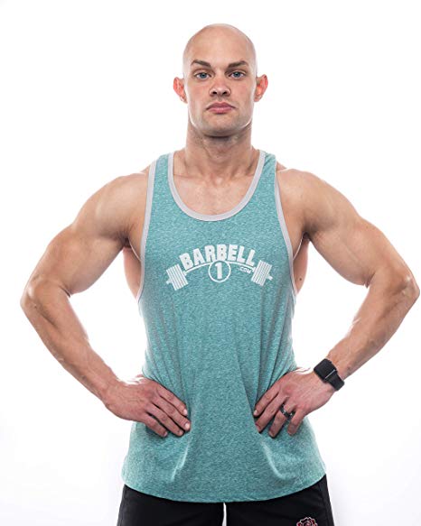 Barbell 1 Bodybuilding Muscle Stringer Y Back Tank Top, Lifting Shirt for Gym