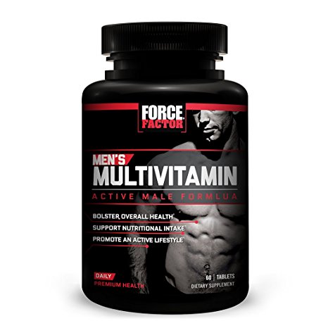 Force Factor Men's Multivitamin, Premium Vitamin & Mineral Blend to Support Men’s Health, 60 Count