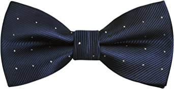 Alizeal Men's Solid Formal Banded Bow Ties