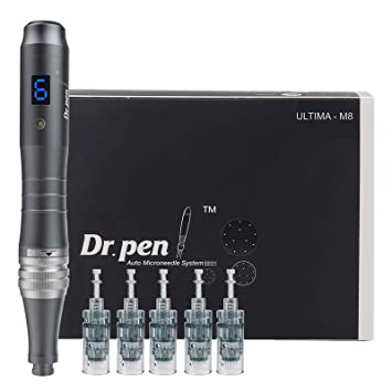 Microneedling Pen - Dr.Pen Ultima M8 Electric Derma Auto Pen with 5pcs 16 pins Cartridges