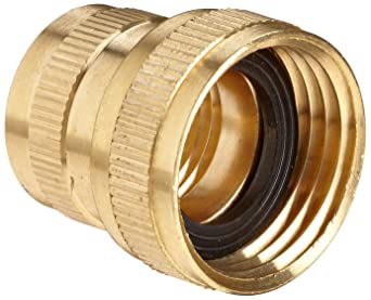 Anderson Metals Brass Garden Hose Fitting, Swivel, 3/4" Female Hose ID x 3/4" Female Pipe
