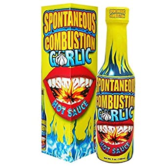 Spontaneous Combustion Garlic Hot Sauce with Habanero - 5 oz – Try if you dare! – Perfect Gourmet Gift for the Hot Sauce Fan