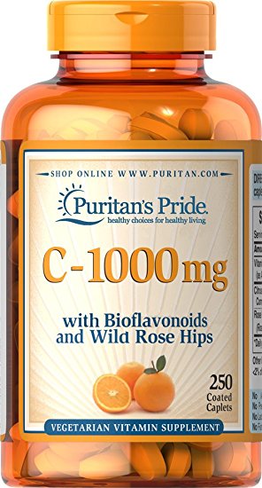 Vitamin C 1000 mg with Bioflavonoides and Wild Rose, 250 Comps