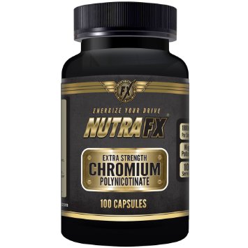 Nutrafx Extra Strength Chromium Polynicotinate Cholesterol Support Supplement and Appetite Suppressant 100 Caps