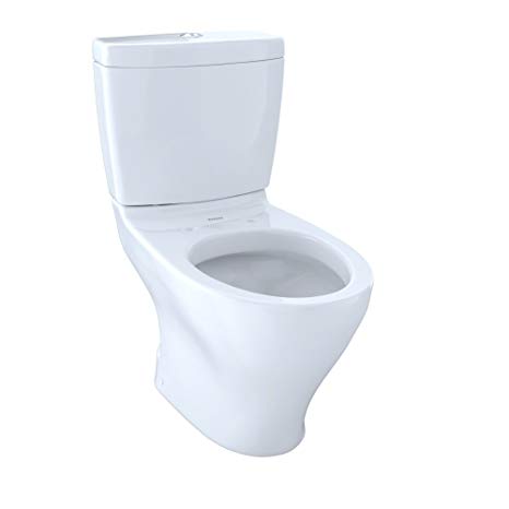 TOTO CST416M#01 Aquia II 2-Piece Toilet with Regular Height Bowl and Dual Max Tank, Cotton White