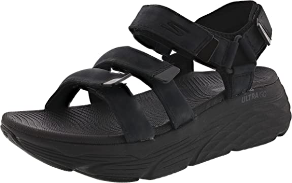 Skechers Women's Max Cushioning So Fresh Adjustable Hook and Loop Sandal