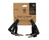 Planet Waves Classic Series Instrument Cable with Right Angle Plug 05 feet 3-pack